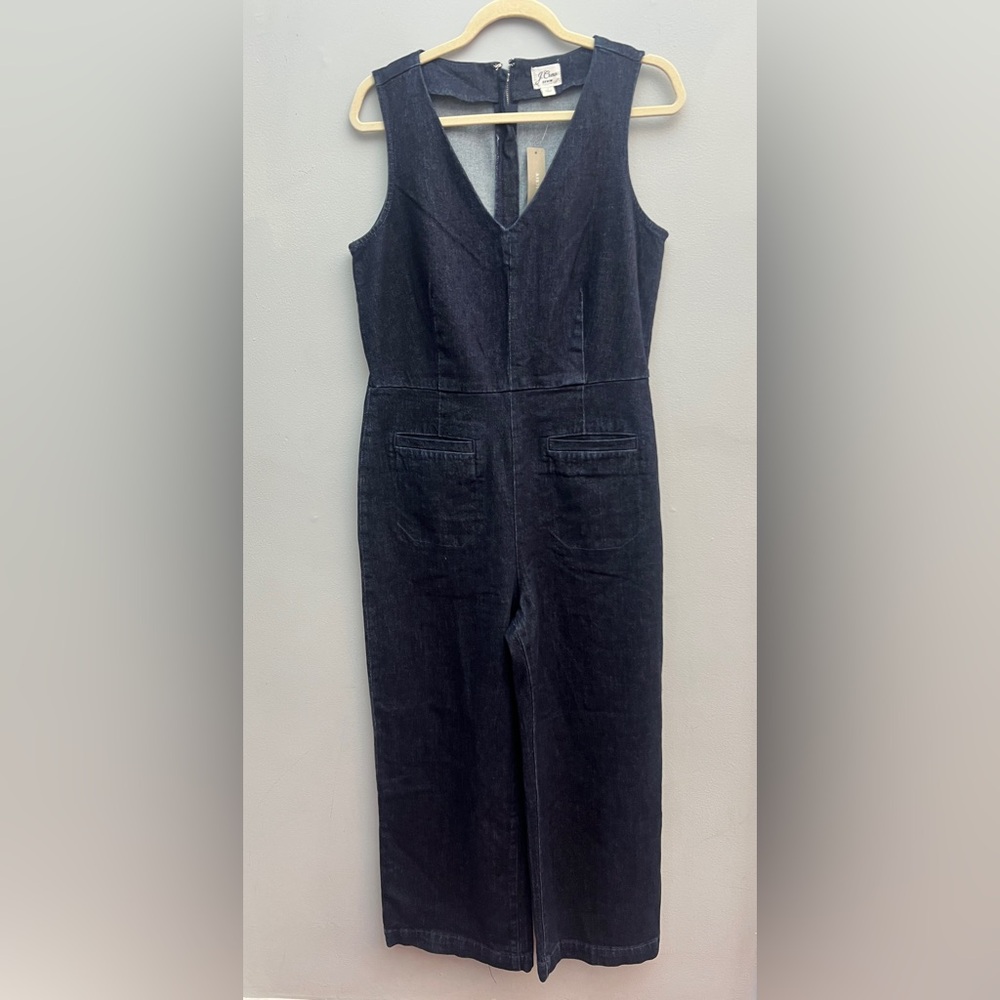 *New* JCrew Denim Jumpsuit, Size 10 - Picture 3 of 10